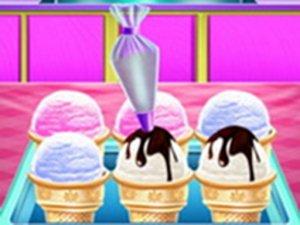 Ice Cream Cone Maker Cooking Game