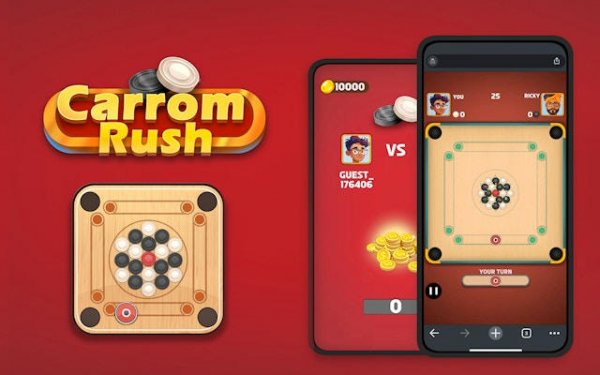Carrom Rush: Multiplayer Board Game Online