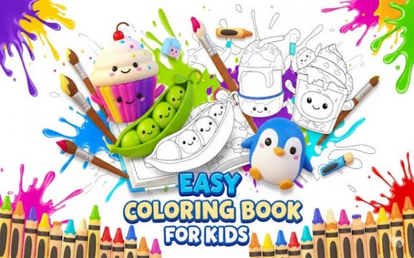 Easy Coloring Book for Kids - Free Online Coloring Game