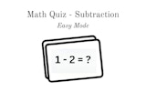 Math Quiz - Subtraction Game Online