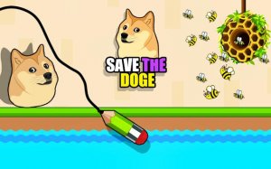 Save the Doge: Draw Line Puzzle - Free Online Brain Game