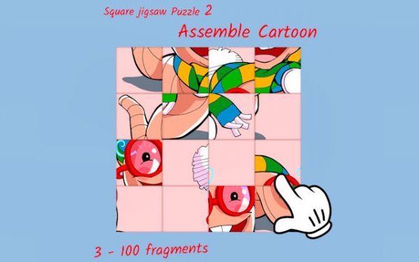 Square Jigsaw Puzzle 2: Assemble Cartoon Online Game